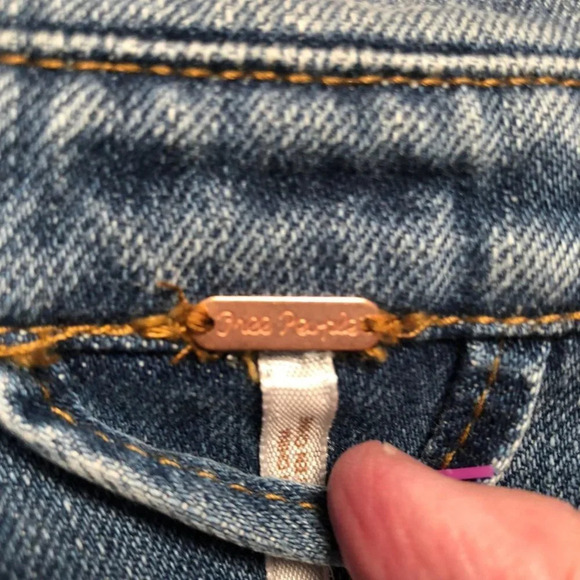 Free People womans jean coat size small Long Jean Coat - Picture 3 of 6